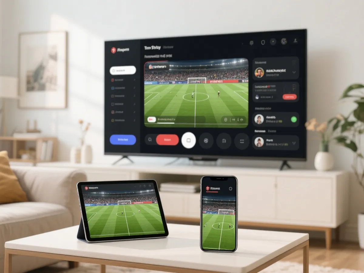 2026 World Cup直播APP与多设备观赛示意图
