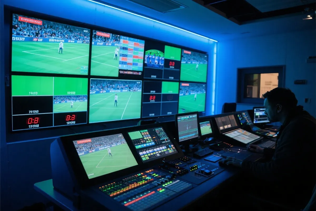 赛事转播控制室与剪辑工作台协同的幕后场景
